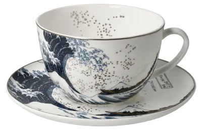 Produktbild von Goebel Milchkaffeetasse Hokusai - Die Welle, Tasse, Kaffeetasse, Teetasse, Fine Bone China, 67075011