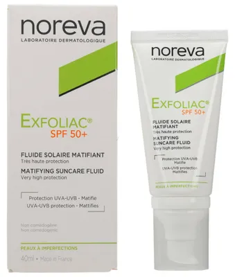 Image de Noreva Exfoliac Fluide matifiant solaire Lsf 50+ 40 ml