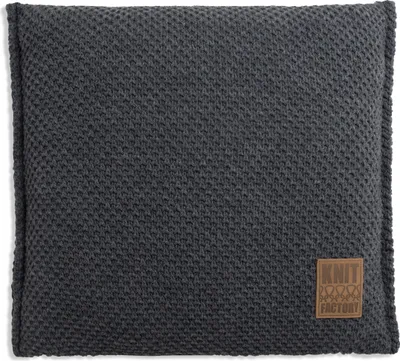 Produktbild von Knit Factory Lynn Kissen - Anthrazit - 50x50 cm