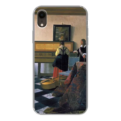 Produktbild von MuchoWow® Handyhülle Schutzhülle Hülle für iPhone XR Die Musikstunde - Johannes Vermeer Silikon Softcase Handy Hülle - Schutzdeckel