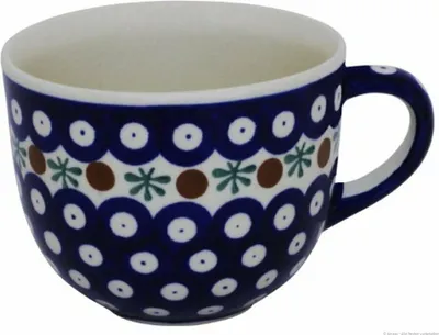 Produktbild von Bunzlauer Keramik Cappuccino-Tasse 0.30 Liter Design 41 - Becher Milchkaffeetasse