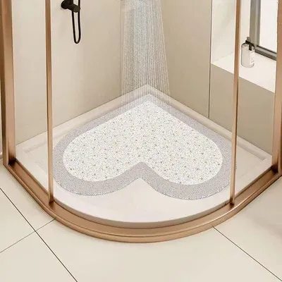 Obrázok produktu pre Protisklzová sprchová podložka, 60 x 60 cm, mäkká, z PVC, s masážnou špongiou, rýchloschnúca