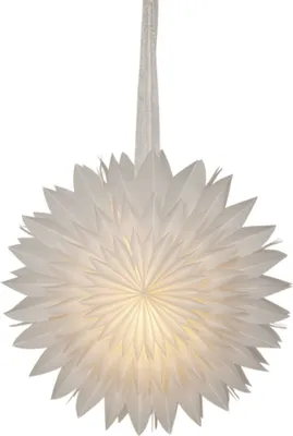 Produktbild von Star Trading 501-47 Papierstern "Dis" weiß, ca. 50 cm Ø, mit Band,ohne Kabel und Leuchtmittel, Geschenkbox