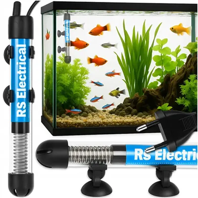 Produktbild von Aquarium Heizer 50W Mit Thermostat – Regelbar 20–34°C Für 20–60L Becken, Innenheizer Mit Saugnäpfen 230V