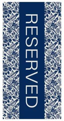 Produktbild von Egeria Strandtuch Reserved Reserviert dark blue 75x150 cm