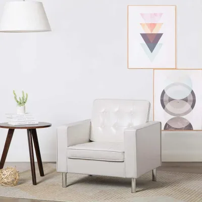 Produktbild von Maison Exclusive - Sessel Weiß 75x70x75 cm Kunstleder
