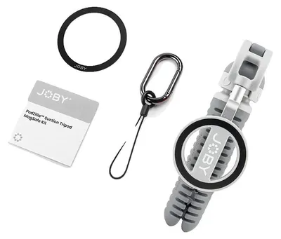 Imagen del producto de Trípode flexible, base magnética, ajustable 360°, color gris claro
