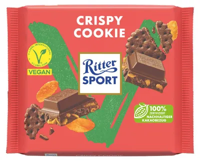 Image de Ritter Sport Vegan Crispy Cookie à la farine d'amandes paquet de 100g