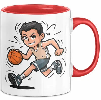 Produktbild von Basketballspieler Tasse Geschenkidee für Basketball Fans (Rot)