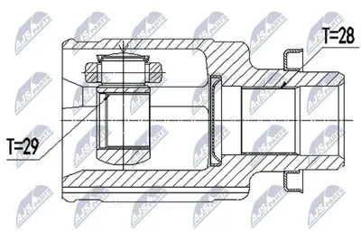 Produktbild von NTY Gelenksatz Antriebswelle Vorne Rechts für SUZUKI VITARA (LY) NPW-SU-036