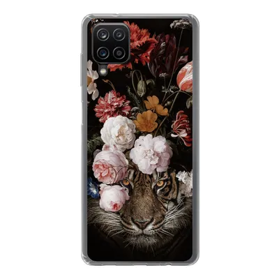 Produktbild von MuchoWow® Handyhülle Schutzhülle Hülle für Samsung Galaxy A12 Blumen - Jan Davidsz de Heem - Tiger - Gemälde - Stillleben - Alte Meister Silikon Softcase Handy Hülle - Bild