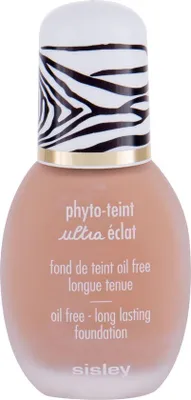 A bottle of Sisley foundation with a zebra print cap.