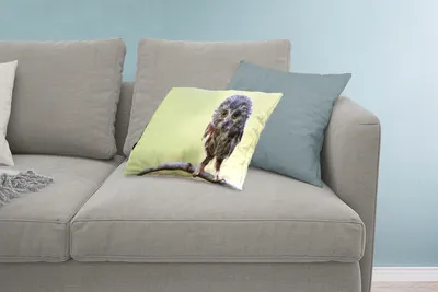 Produktbild von MuchoWow® Zierkissen Sofakissen Wohnzimmer Dekokissen 60x40 cm Eule - Vogel - Wald - Kopfkissen - Polster mit Foto
