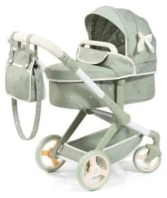 Produktbild von Bayer Design 17028AA Puppenwagen Xeo mit Tasche, höhenverstellbarer Griff, Schwenkschieber, wandelbar als Puppenjogger, bewegliche Vorderräder