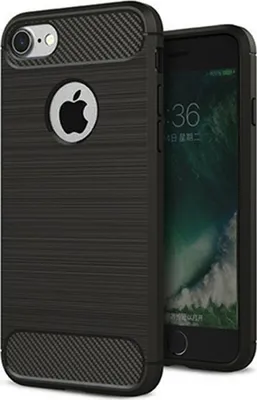 Zdjęcie produktu dla Techsuit Karbonowe silikonowe etui ochronne na - iPhone 7 / 8 - czarne