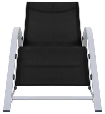 Produktbild von vidaXL Sonnenliege Textilene und Aluminium Schwarz