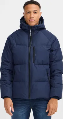 Produktbild von Blend BHMkars Herren Steppjacke Winterjacke Jacke mit Kapuze hohem Kragen Brusttasche Reißverschlusstaschen Label-Details Regular fit