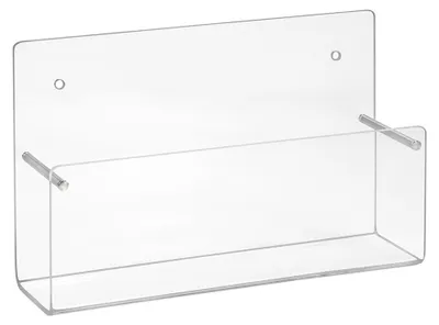 Produktbild von Wandprospekthalter DIN A6 Querformat Acrylglas Wandmontage Wandflyerhalter Flyständer Prospektständer