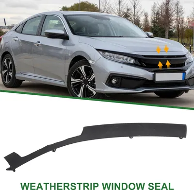 Image de Bande D'Étanchéité De Capot Moteur Avant de Voiture, Bande D'Étanchéité De Capot Moteur de Voiture, Pour Honda Civic 2012-2015, Caoutchouc, Avant, No.74122Tr0A00, Noir, 1 Pièce