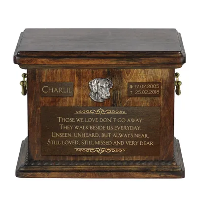 Produktbild von Rhodesian Ridgeback Personalisierte Hundeurne mit Gravur, Erinnerungsbox für Hundeknochen von der Marke Art-Dog