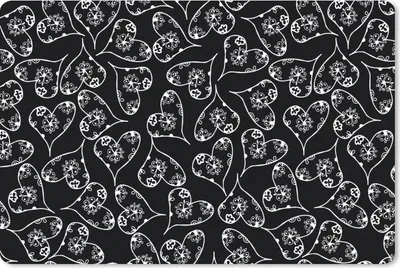 Produktbild von MuchoWow® Schreibtischunterlage Mädchen - Herz - Blumen - Muster - Mädchen - Kinder - Baby 60x40 cm - XXL Mauspad - Großes Mauspad