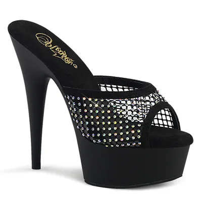 Obrázok produktu pre DELIGHT-601-6RM Dámske slip-on topánky od Pleaser, čierne EU 39, US 9