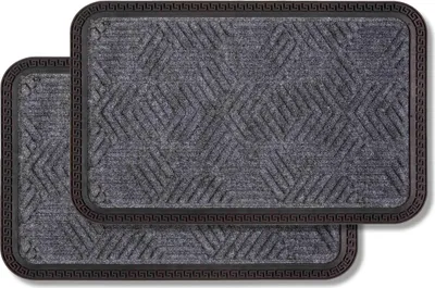 Produktbild von Astra Fußmatte Außen BORDER STAR 2ER SET Dunkelgrau 40 x 60 cm