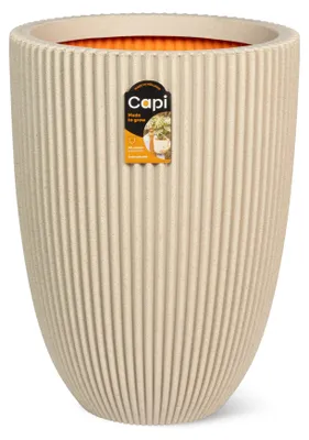 Produktbild von Capi Europe - Gefäß elegant niedrig Groove NL - Kiesel - 46x58 - KGVPE783