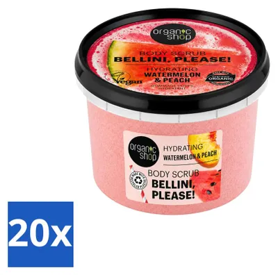 Produktbild von 20 x Organic Shop Body Scrub Watermelone & Pfirsich - 250 ml - Vorteilspackung - 20 Stücke