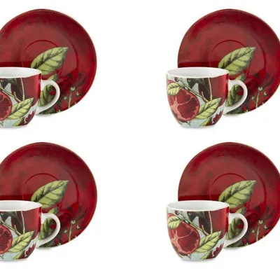 Productafbeelding van Set van 6 koffiekopjes met schoteltjes, merk Excelsa, model Granada