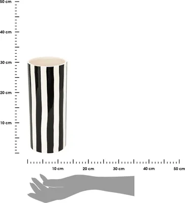 Image de Keramikvase edric schwarz &amp weiß h30cm  - Atmosphera créateur d'intérieur