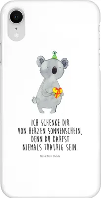 Produktbild von Mr. & Mrs. Panda Iphone XR Handyhülle Koala Geschenk - Weiß - Geburtstag, Premium Kunststoff, Handy Case, Party