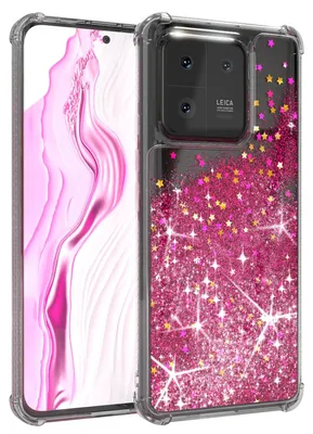 Produktbild von EAZY CASE - Glitzer Hülle kompatibel mit Xiaomi 13 Pro Glitzer Schutzhülle, Soft Case, Backcover Transparent mit Motiv