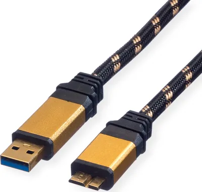 Produktbild von ROLINE GOLD USB 3.2 Gen 1 Kabel, USB A - Micro B, ST/ST, 2 m