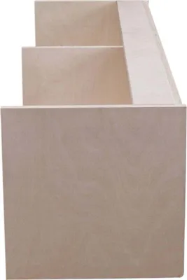 Produktbild von monster-shop, Wohnwagen Hängeschrank, Birkensperrholz, 120cm x 25cm x 25cm, für Wohnmobil & Camper, Natur, 2 Türen, mit Trennwand, robuste Soft-Close-Scharniere, sichere Druckgriffe, vorgebohrte Löcher, inkl. Montagesatz