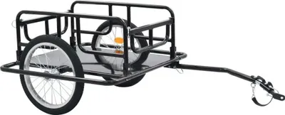 Obrázok produktu pre Príves na bicykel 130x73x48,5 cm, oceľ, čierny