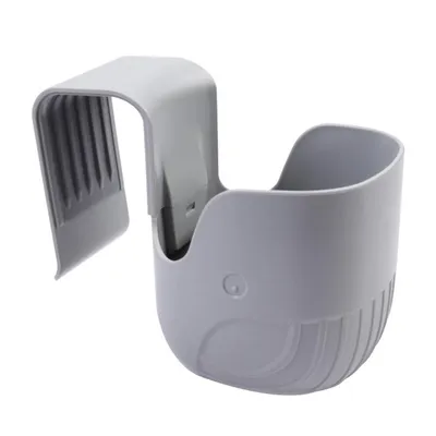 Produktbild von Kinderwagen Becherhalter, Grau Universal Umhängen Kinder Kunststoff Flaschenhalter Getränkehalter,Kompatibel mit Rollstühle, Kinderbett
