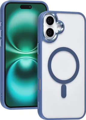 Immagine prodotto di Custodia posteriore TUNIQ per iPhone 16 Plus - Magsafe - silicone - Blu