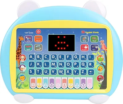 Produktbild von Lerntablet  Interaktives Tablet mit Tastatur und Klaviertasten Verschiedene Spiele und Lernfunktionen Fuer von 3-7 Jahren,Blau