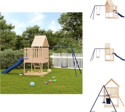 Produktbild von vidaXL Spielturm Massivholz Kiefer -  Schaukeln & Spieltürme