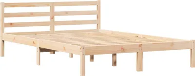 Produktbild von vidaXL Bettrahmen Braun 215,5 x 165,5 x 69,5 cm Massivholz Kiefer