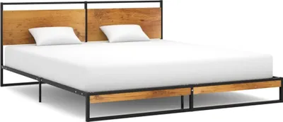 Image de The Living Store Cadre de lit en métal 180x200 cm