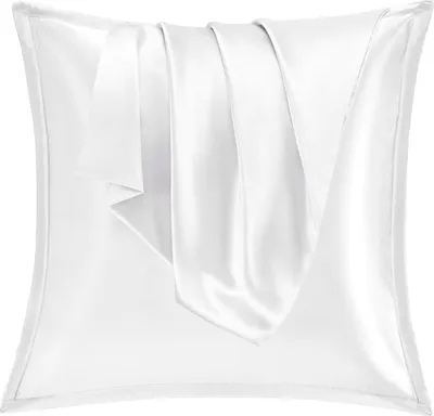 Produktbild von Satin Kissenbezug 80x80 2er Set Weiß mit Reißverschluss