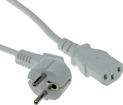 Immagine prodotto di ACT AK5401 Cavo di alimentazione bianco 0,5 m accoppiatore CEE7/7 C13 (AK5401)