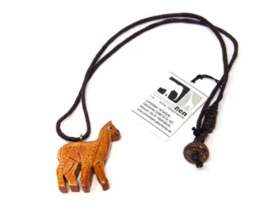 Produktbild von Cornelissen 1016262 Kette mit Holzanhänger Alpaka in braun
