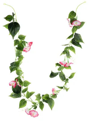 Image de Vigne artificielle ornée de fleurs - Guirlande décorative - Pour la décoration de mariages - Multicolore