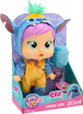 Produktbild von IMC Toys Cry Babies Loving Care Stitch, Babypuppe, Weiblich, 1,5 Jahr(e), Junge/Mädchen, 265 mm, 360 g