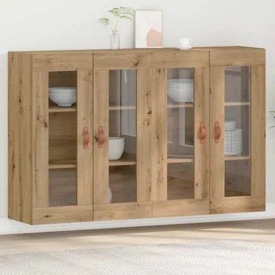 Produktbild von vidaXL Wandschränke 2 stk. Artisan-Eiche 69,5 x 34 x 90 cm
