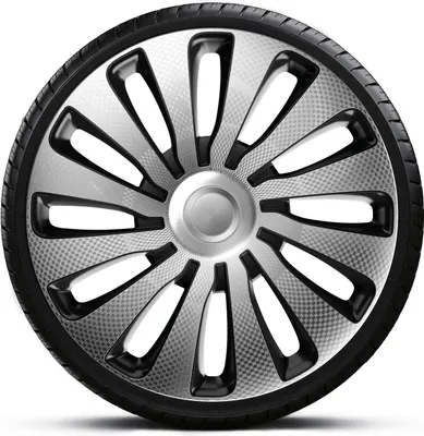 Produktbild von Radkappen Radzierblenden SATZ (4Stück) 17 Zoll SEPANG CARBON SILVER BLACK Z460963