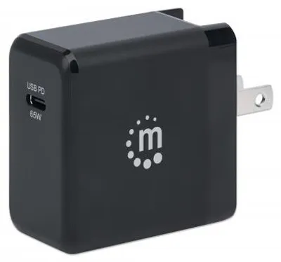 Immagine prodotto di Manhattan 102278 Manhattan PD USB-Ladegerät 65W GaN-Technol. Stecker EU,UK&US